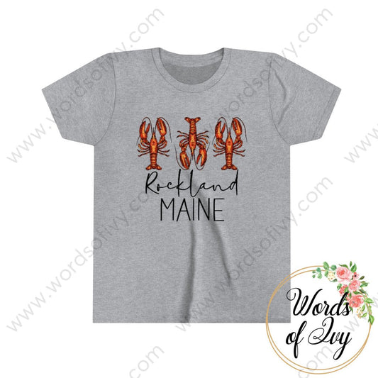 Kid Tee - Lobster Rockland Maine 220809002 Athletic Heather / L Kids Clothes