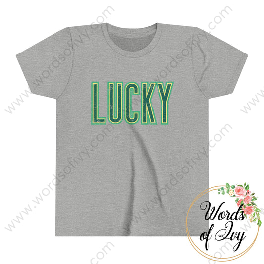 Kid Tee - Lucky 220110005 Athletic Heather / S Kids Clothes