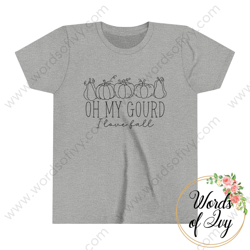 Kid Tee - Oh My Gourd I Love Fall 230906011 Athletic Heather / L Kids Clothes