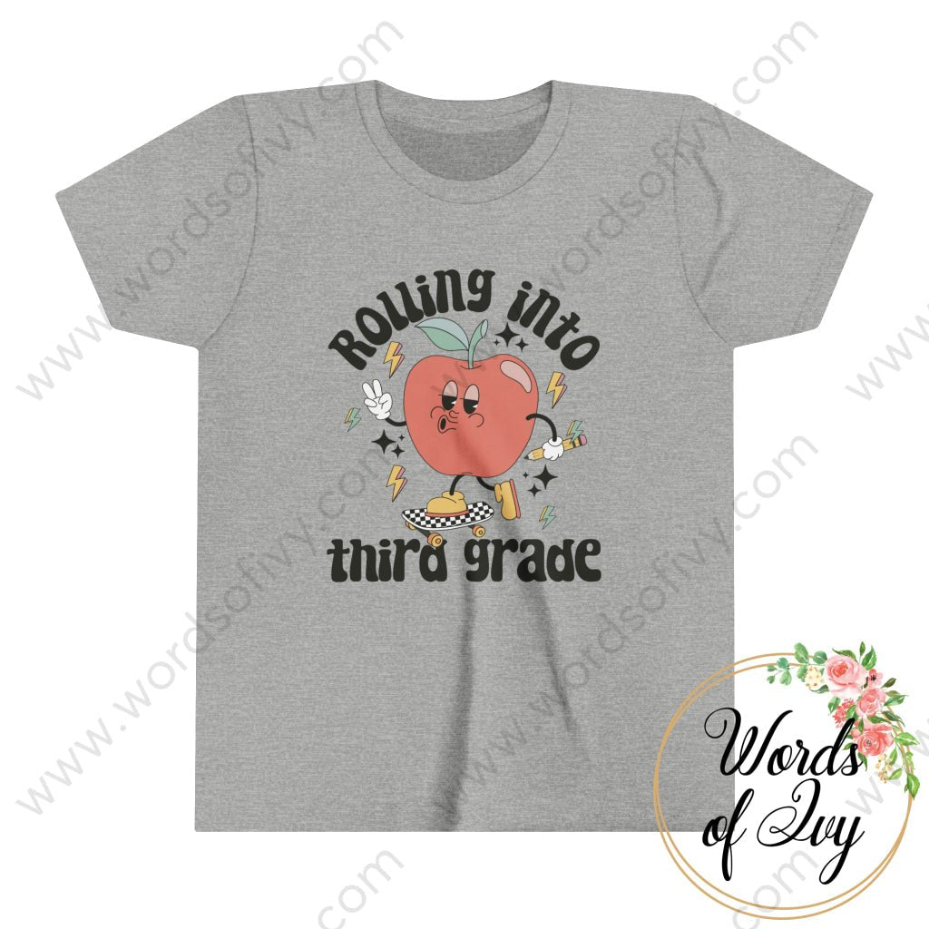 Kid Tee - Rolling Into Third Grade 230822013 Athletic Heather / S Kids Clothes