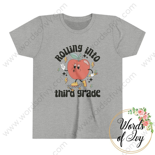 Kid Tee - Rolling Into Third Grade 230822013 Athletic Heather / S Kids Clothes
