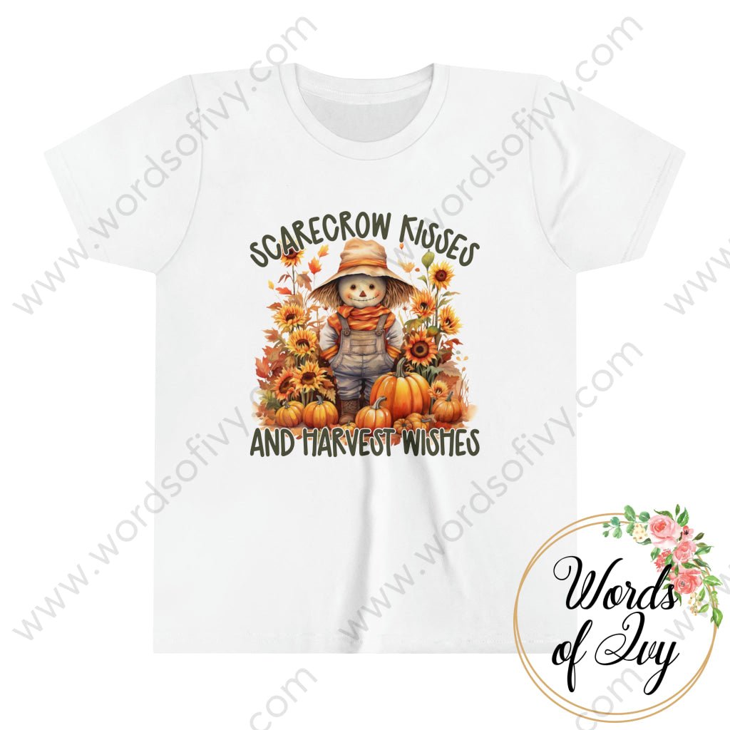 Kid Tee - Scarecrow Kisses And Harvest Wishes 230906010 White / S Kids Clothes