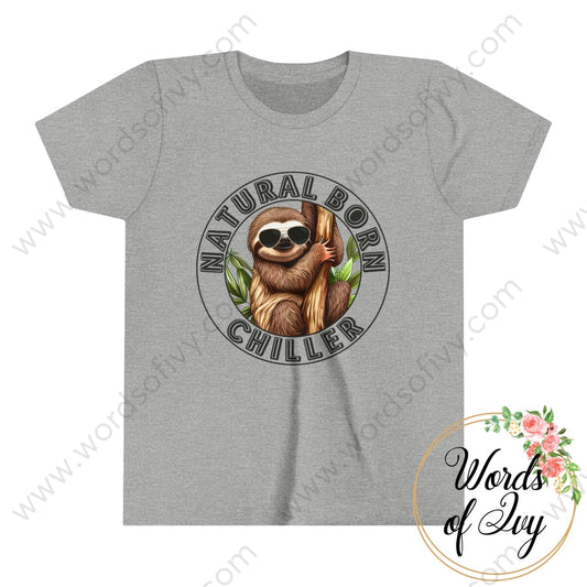 Kid Tee - Sloth Natural Born Chiller 230719011 Athletic Heather / S Kids Clothes