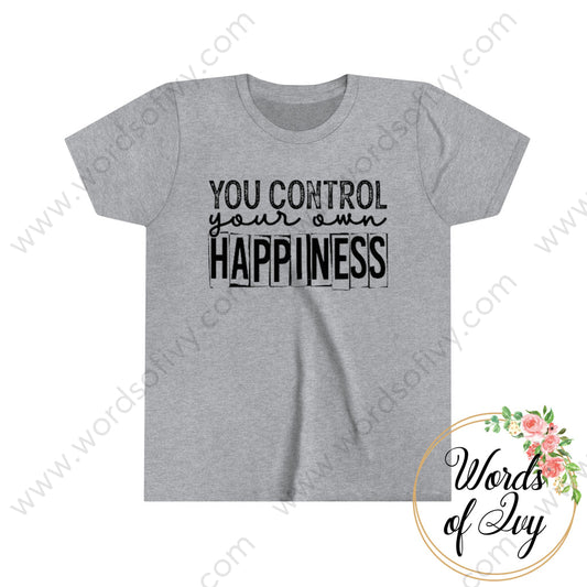 Kid Tee - You Control Your Own Happiness 220713004 Athletic Heather / L Kids Clothes