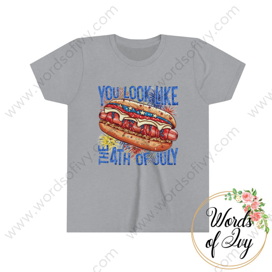 Kid Tee - You Look Like The 4Th Of July 230629004 Athletic Heather / S Kids Clothes