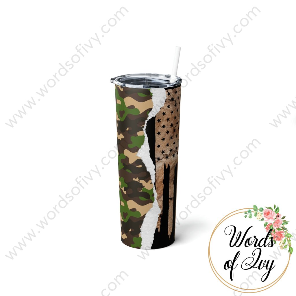 Skinny Steel Tumbler with Straw, 20oz - Best Dad Ever 230506017 | Nauti Life Tees