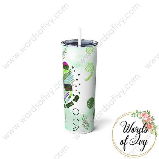 Skinny Steel Tumbler with Straw, 20oz - Semi Colon don't let your story end 230705025 | Nauti Life Tees