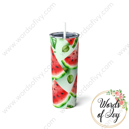 Skinny Steel Tumbler With Straw 20Oz - Watermelon 230506022 White / Glossy Mug