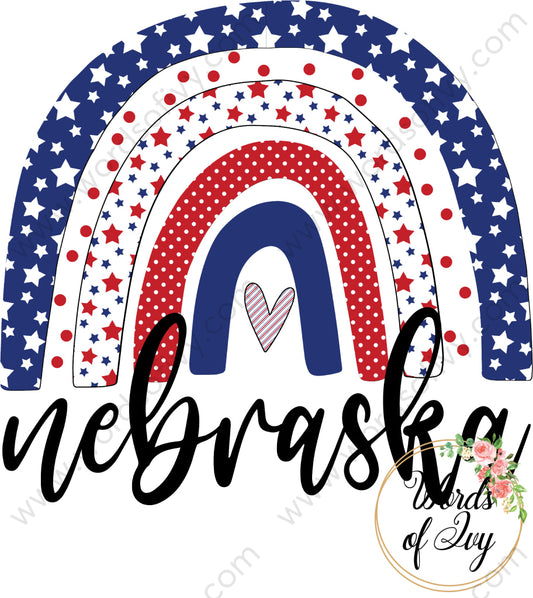 State Sublimation Digital Download - Boho American Rainbow Nebraska 2 220522