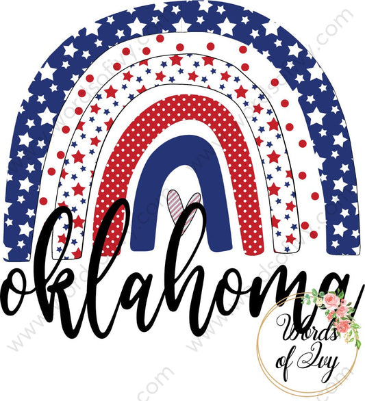 State Sublimation Digital Download - Boho American Rainbow Oklahoma 2 220522