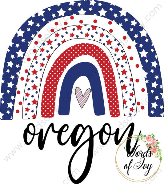 State Sublimation Digital Download - Boho American Rainbow Oregon 2 220522