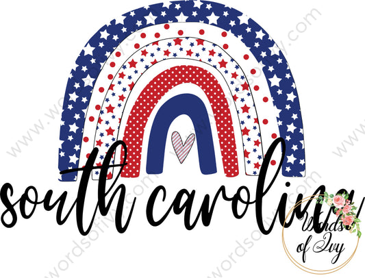 State Sublimation Digital Download - Boho American Rainbow South Carolina 2 220522 | Nauti Life Tees