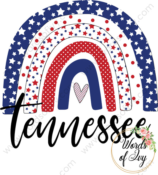 State Sublimation Digital Download - Boho American Rainbow Tennessee 2 220522