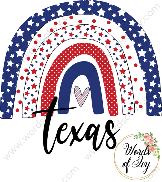 State Sublimation Digital Download - Boho American Rainbow Texas 2 220522