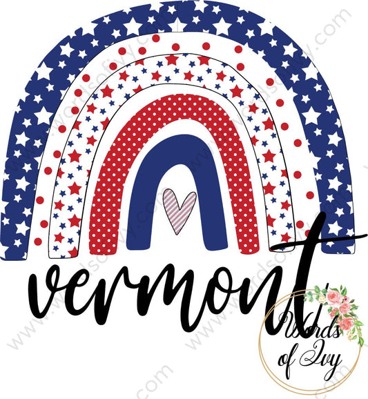 State Sublimation Digital Download - Boho American Rainbow Vermont 2 220522 | Nauti Life Tees