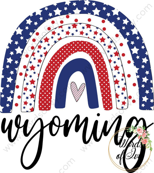 State Sublimation Digital Download - Boho American Rainbow Wyoming 2 220522