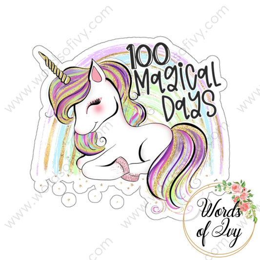 Sticker - 100 Magical Days 230719002 White / Die-Cut 3’ × Paper Products