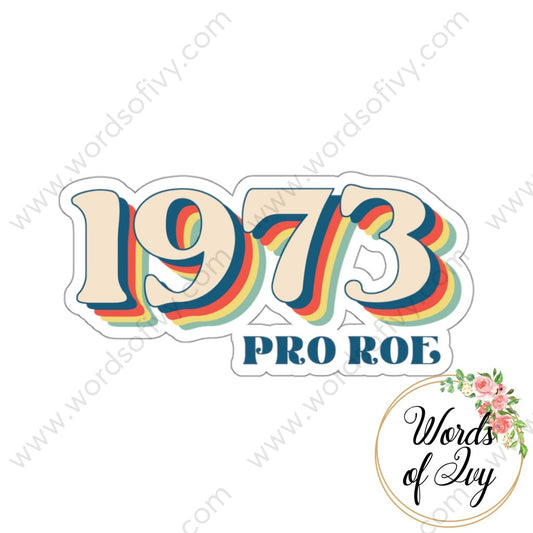 Sticker - 1973 Pro Roe 220706001 White / Die-Cut 3’ × Paper Products