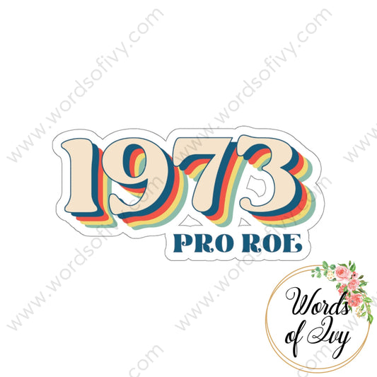 Sticker - 1973 Pro Roe 220706001 White / Die Cut 3 × Paper Products