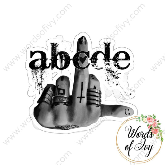 Sticker - Abcde Finger 220124001 White / Die Cut 3 × Paper Products