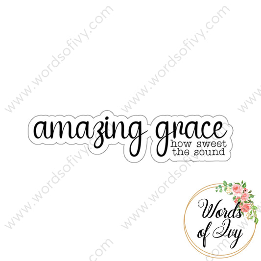 Sticker - Amazing Grace 240720021 White / Die-Cut 3’’ × Paper Products