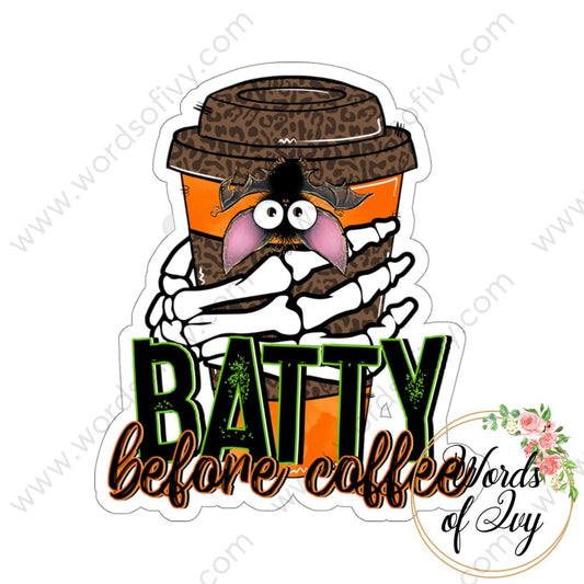 Sticker - Batty before Coffee 220714001 | Nauti Life Tees