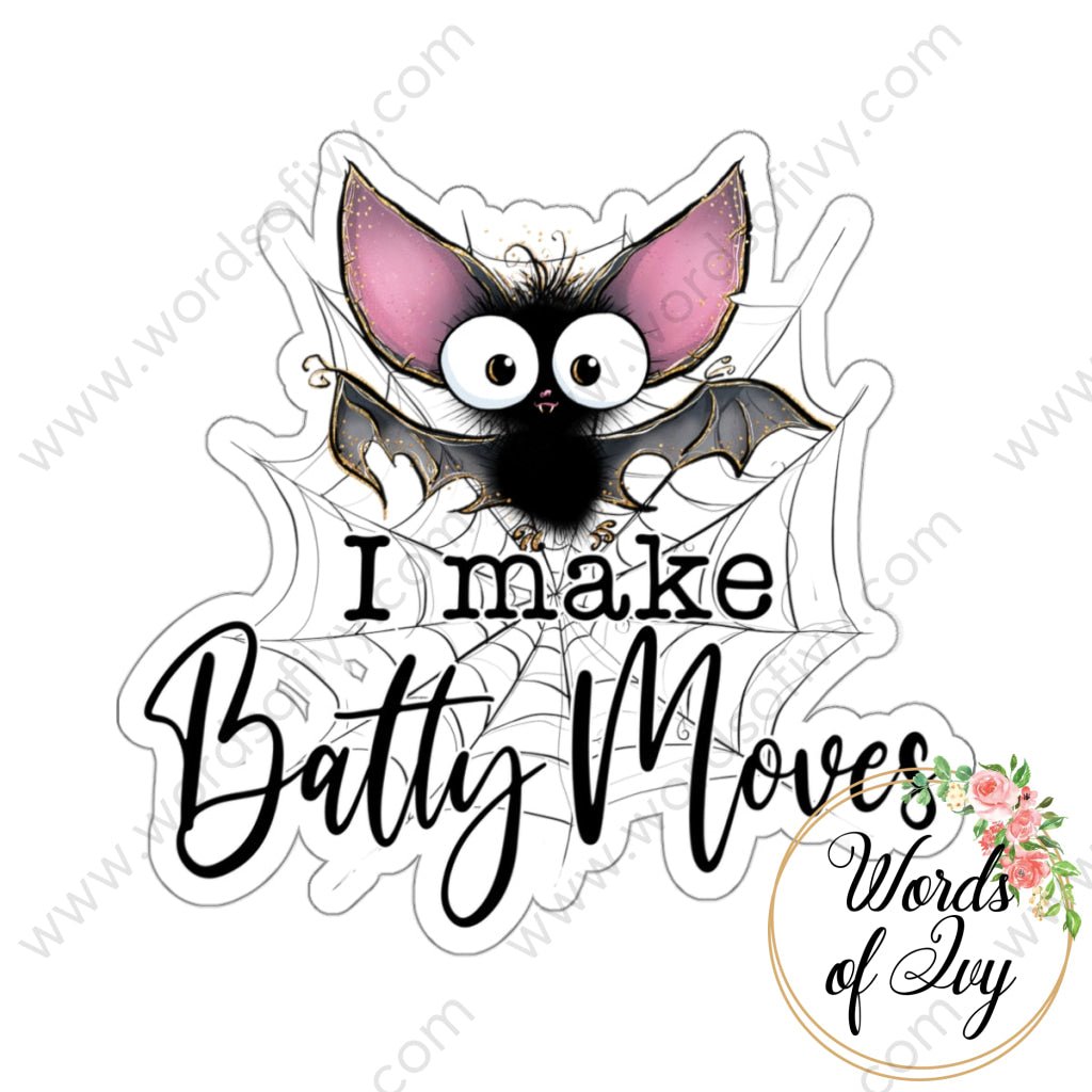 Sticker - Batty Moves 2 210925 230703007 White / Die-Cut 3’ × Paper Products