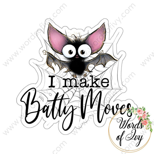 Sticker - Batty Moves 2 210925 230703007 White / Die-Cut 3’ × Paper Products
