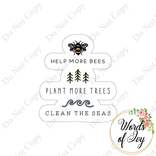 Sticker - Bees Trees Seas 211022004 | Nauti Life Tees