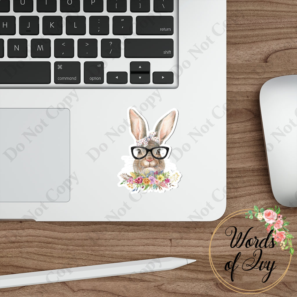 Sticker - Bunny With Glasses 220222001 Paper Products