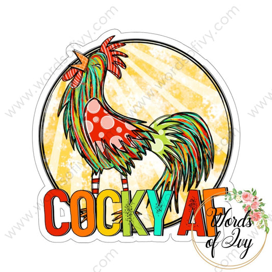 Sticker - Cocky AF 220715002 | Nauti Life Tees