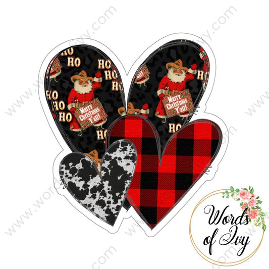 Sticker - Country Christmas Heart Trio 211210003 | Nauti Life Tees