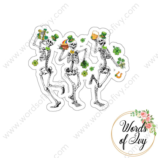 Sticker - Dancing Skeletons St Patrick's Day 220128005 | Nauti Life Tees