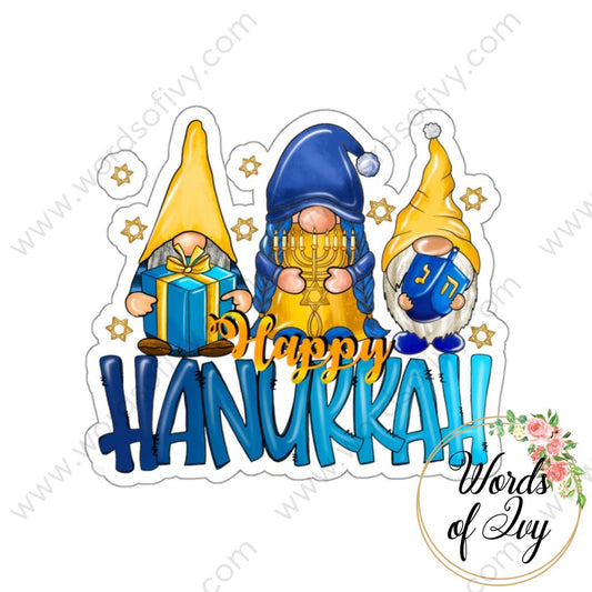 Sticker - Happy Hanukkah Gnomes 221113004 | Nauti Life Tees