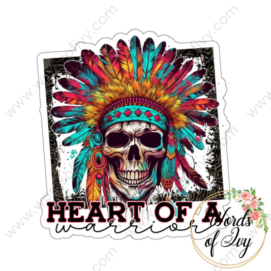 Sticker - Heart Of A Warrior 230719013 White / Die-Cut 3’ × Paper Products