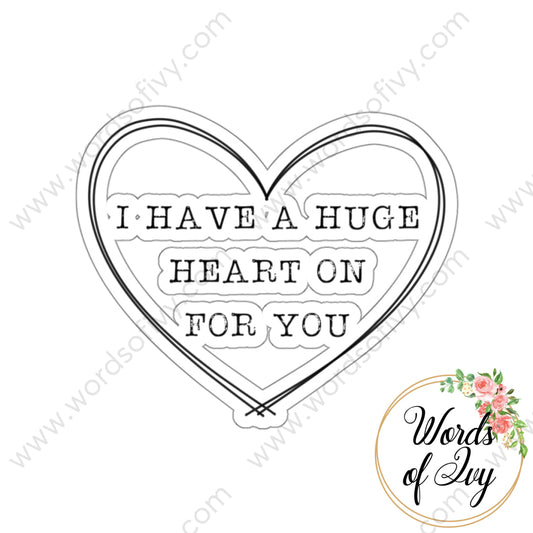 Sticker - Huge Heart On For You 211225005 White / Die-Cut 3 × Paper Products