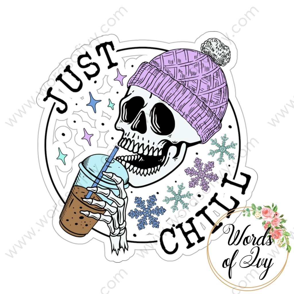 Sticker - Just chill Skellie 221214006 | Nauti Life Tees