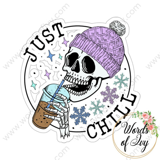Sticker - Just chill Skellie 221214006 | Nauti Life Tees