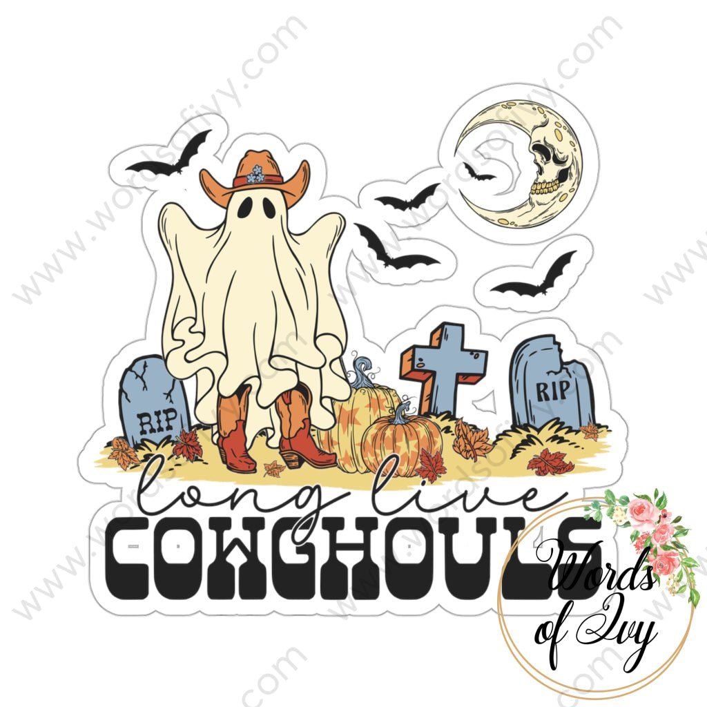 Sticker - Long Live Cowghouls 230823003 White / Die-Cut 3 × Paper Products