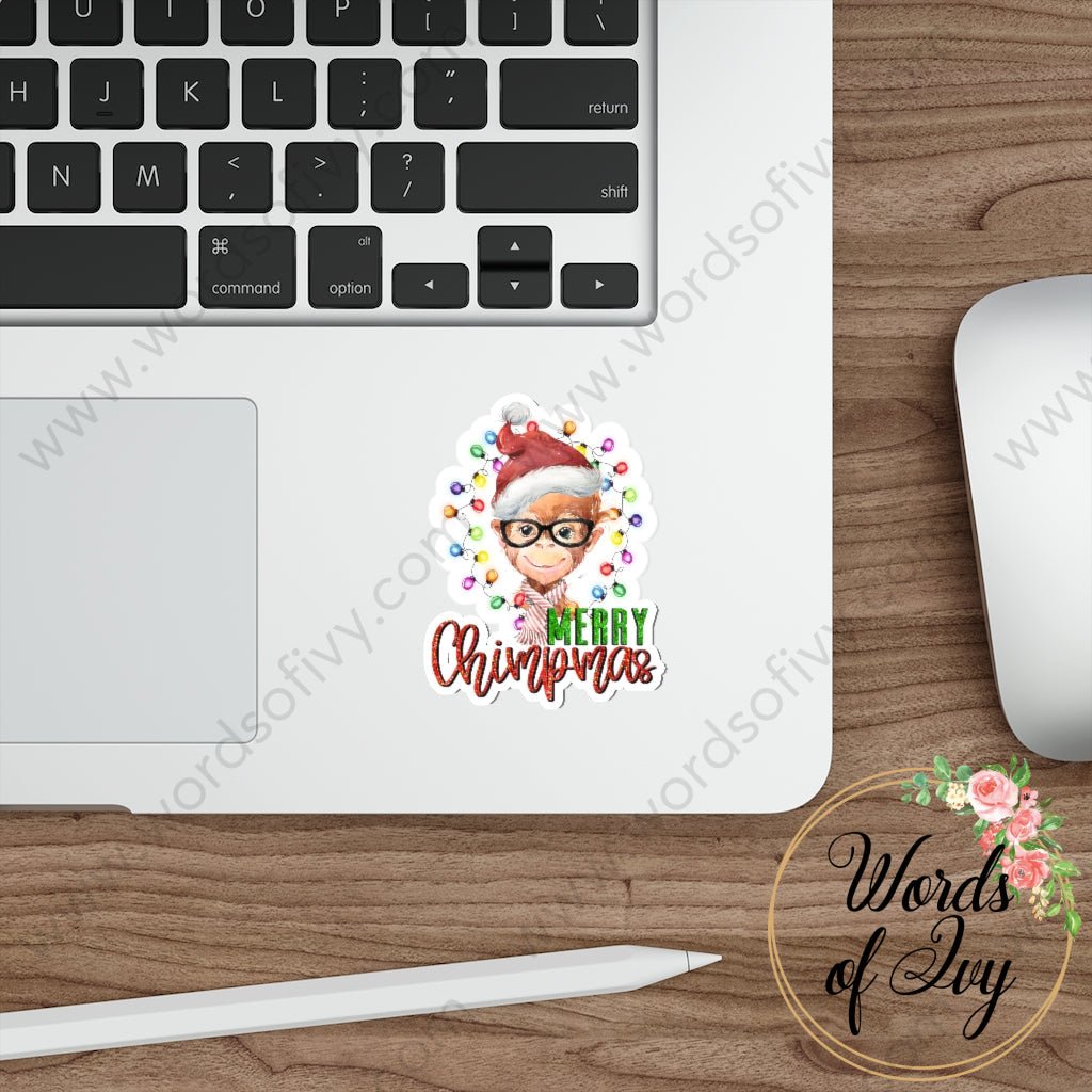 Sticker - merry chimpmas 211114004 | Nauti Life Tees