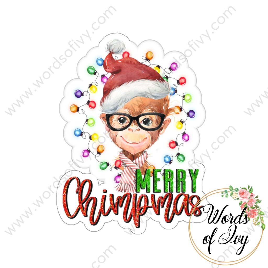 Sticker - merry chimpmas 211114004 | Nauti Life Tees