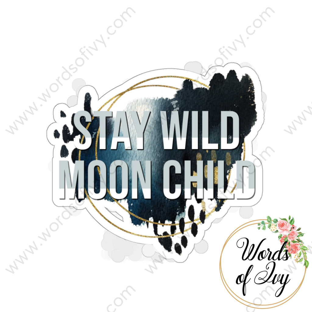 Sticker - Moon Child 220130018 White / Die Cut 3 × Paper Products