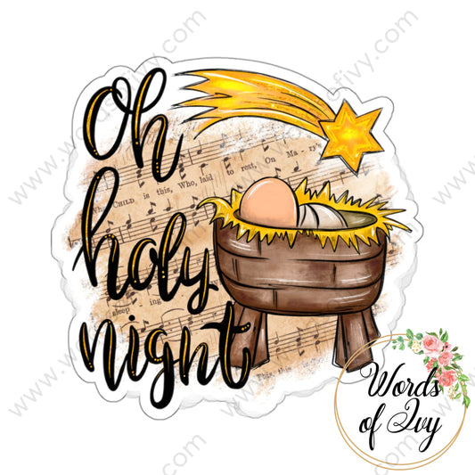 Sticker - Oh Holy Night 221122003 White / Die-Cut 3’ × Paper Products