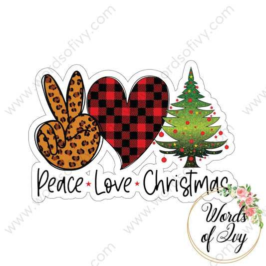 Sticker - Peace love Christmas 211119003 | Nauti Life Tees