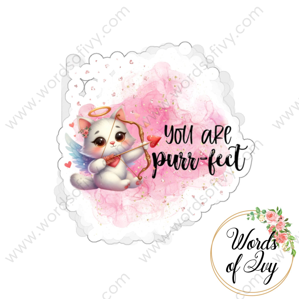 Sticker - Purrfect 240114 240720017 White / Die-Cut 3’’ × Paper Products