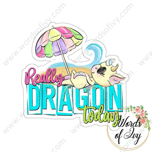 Sticker - Really Dragon Today Summer 220416003 White / Die Cut 3 × Paper Products