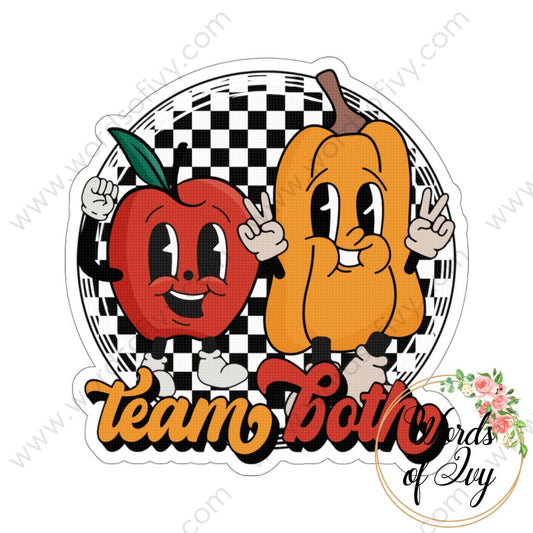 Sticker - Retro team both Pumpkin and Apple 220910010 | Nauti Life Tees