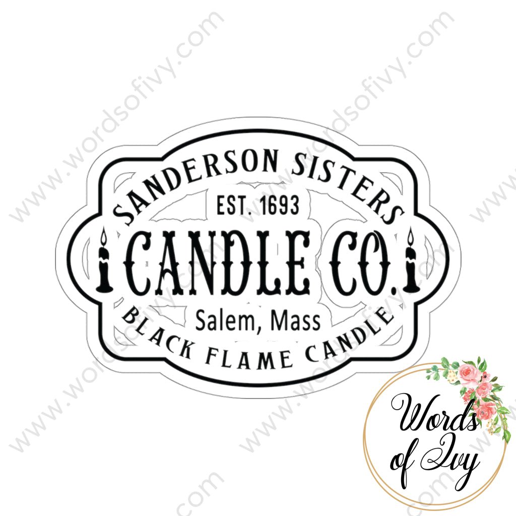 Sticker - Sanderson Sisters Candle Co Black Flame Candle 220814003 | Nauti Life Tees