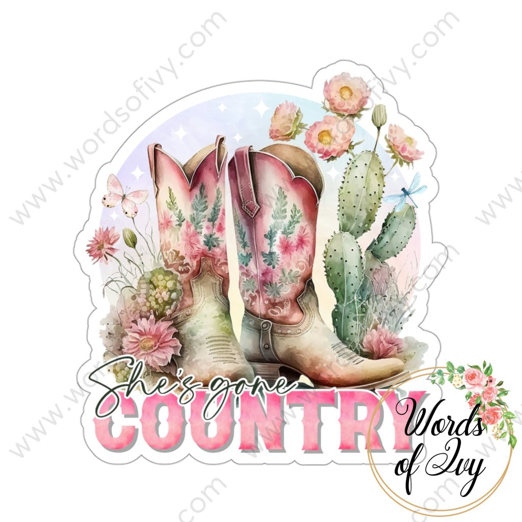 Sticker - SHE'S GONE COUNTRY 230507015 | Nauti Life Tees