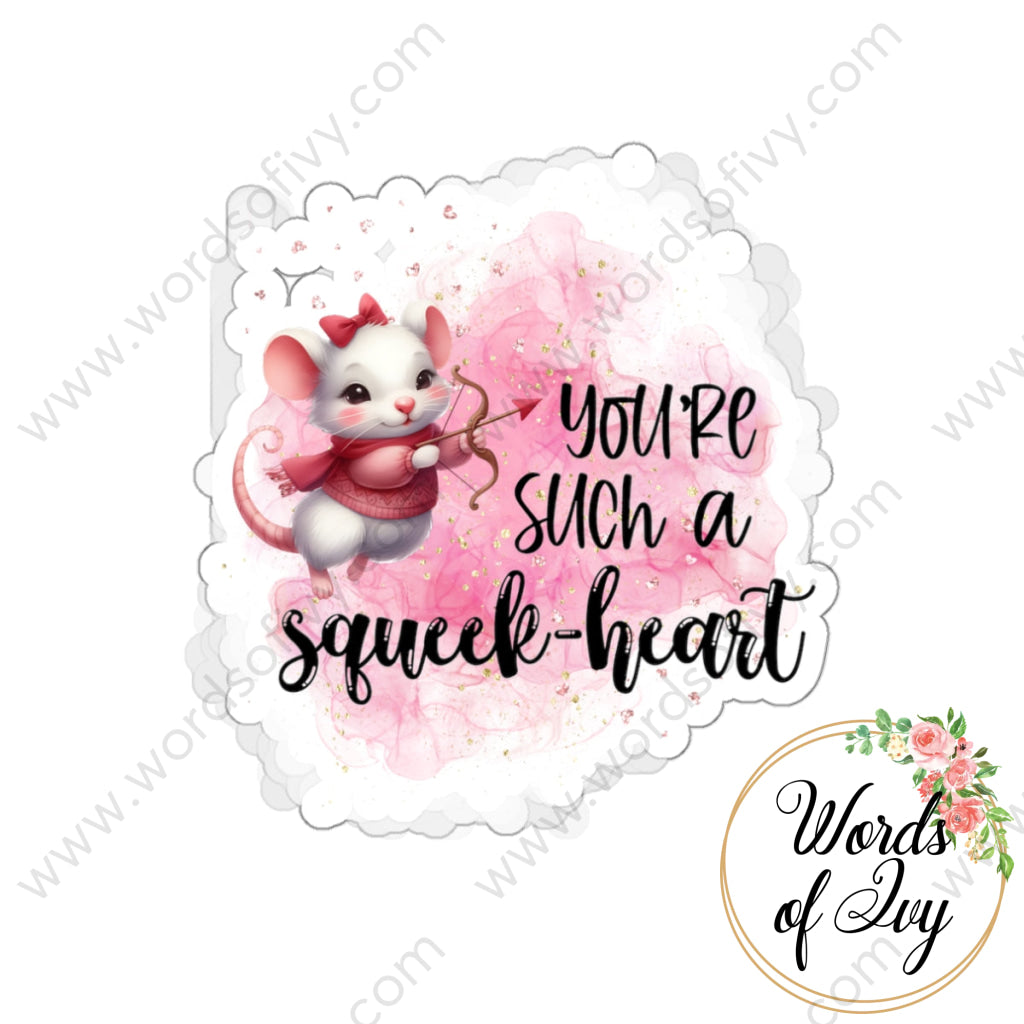 Sticker - Squeek-Heart 240114 240720018 White / Die-Cut 3’’ × Paper Products